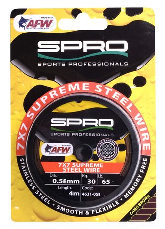 SPRO SUPER STEEL AFW WIRE 12KG 0.36MM 4M