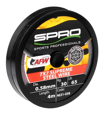 SPRO SUPER STEEL AFW WIRE 12KG 0.36MM 4M