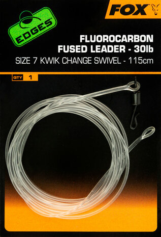 EDGES FLUOROCARBON FUSED LEADERS KWIK CHANGE Size7 Kwik Change Swivel 115cm