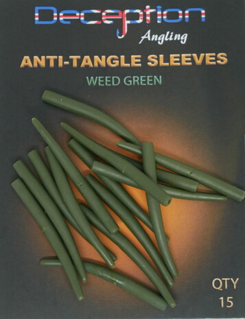 Deception Angling Anti Tangle Sleeves Weed Green