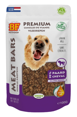 BF Petfood Meat Bars Paard 100g (100 % mono proteïne)