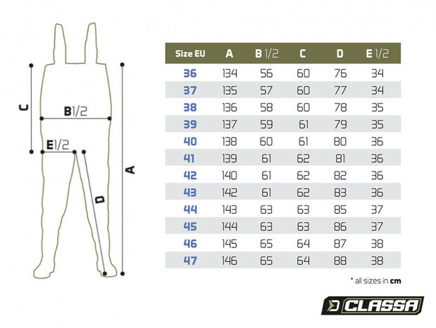 Delphin Chestwaders Delphin CLASSA size 45