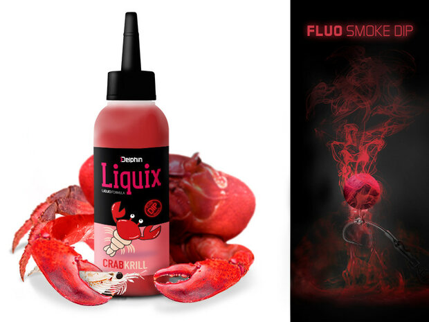 Delphin Fluo dip D SNAX LiquiX /100ml Crab-Krill