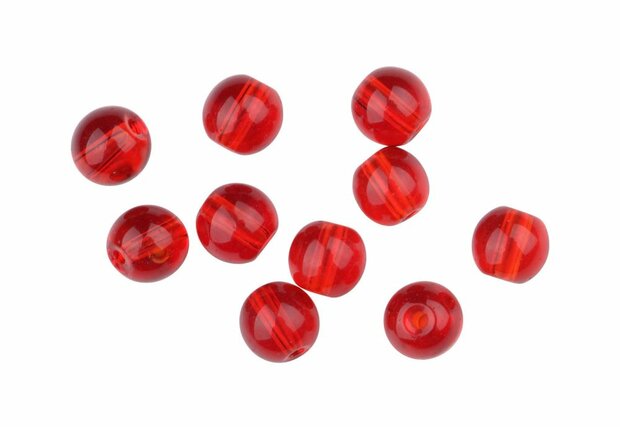 Spro RND GLASS BEADS RED RUBY 4MM