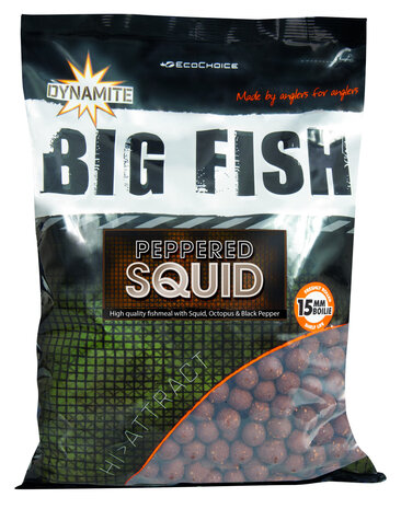 Dynamite Baits Peppered Squid Boilies (1kg) 15mm