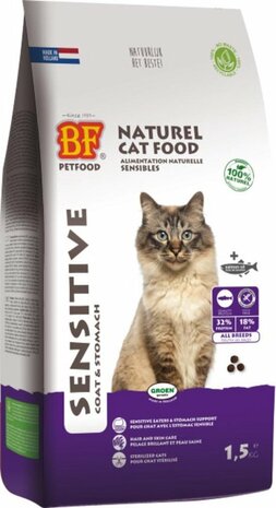 Biofood cat sensitive coat & stomach kattenvoer 1,5 kg