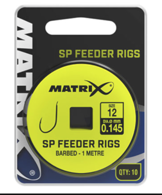 Matrix 1m SP Feeder Rigs 14/0.145 barbed x10