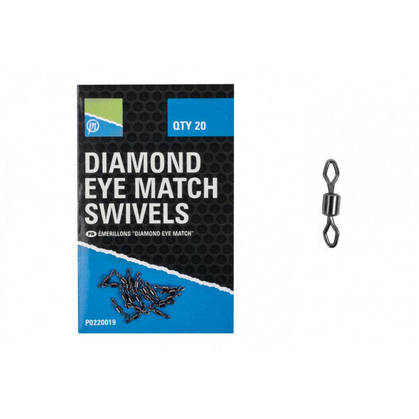 PRESTON DIAMOND EYE MATCH SWIVELS - SIZE 12