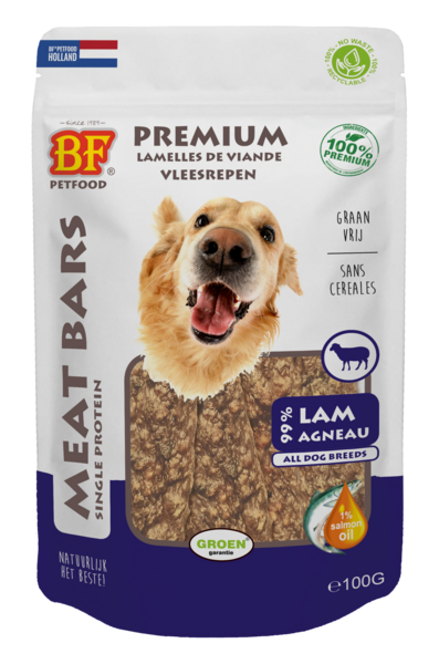 BF Petfood Meat Bars Lam 100g (100 % mono prote&iuml;ne)