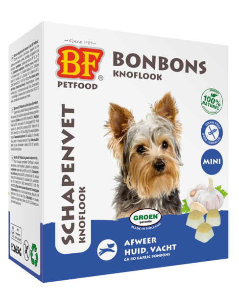 BF Petfood Schapenvet Knoflook 80 st. (mini)