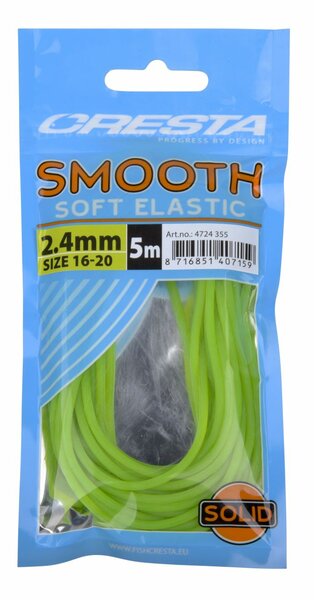 Cresta SMOOTH SOFT ELASTIC FLUO GREEN 2.4MM 5M