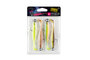 Fox Rage Slick Shad 9cm x4 Mixed UV Colour Pack LOADED 7g 2/0 head